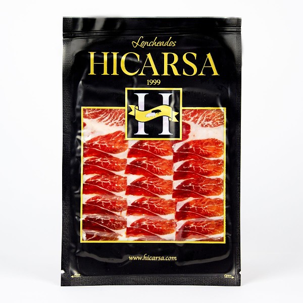 Jamón ibérico 100% bellota lonchas Hicarsa (10 paq.)